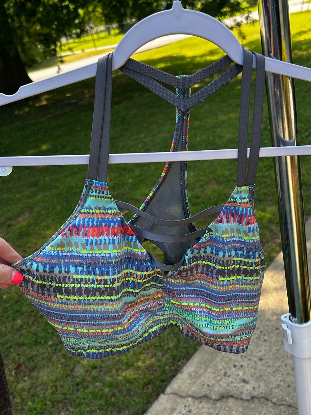 Victoria's Secret Multicolor Strappy Racerback Sports Bra